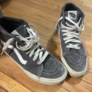 Vans Charcoal and White High-Top Sneakers